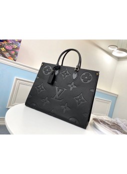 LV ONTHEGO BLACK LEATHER GM